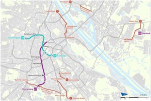 Die kommenden Ausbaustufen des öffentlichen Verkehrs in Wien (c) österreichisches institut für raumplanung/wien.gv.at